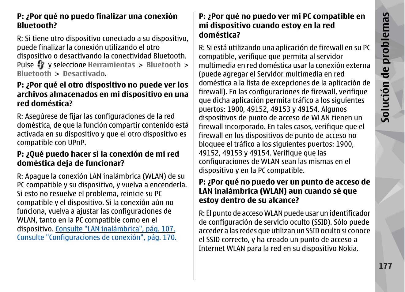 Solución de problemas | Nokia N78 User Manual | Page 349 / 368