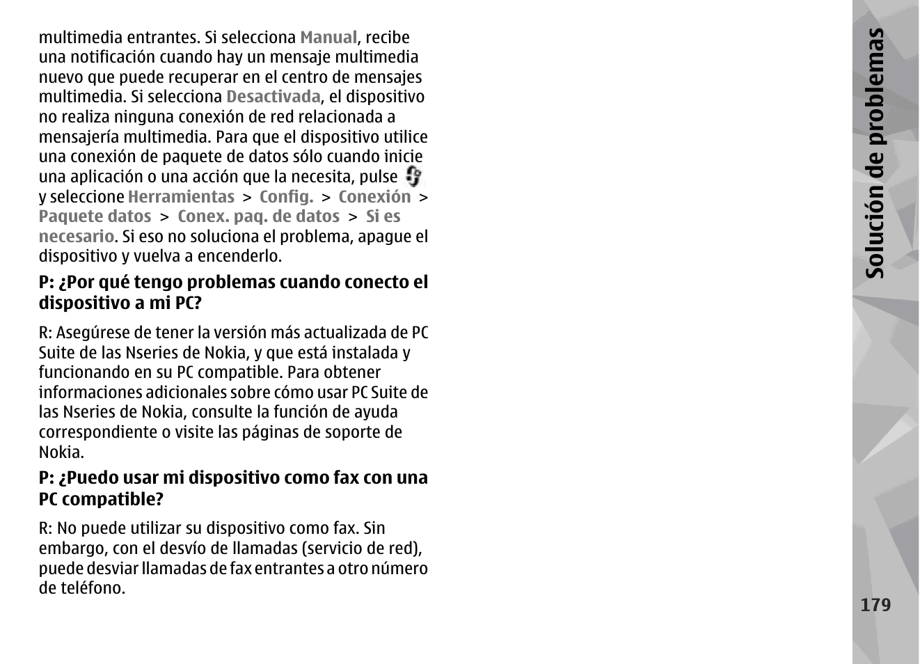 Solución de problemas | Nokia N78 User Manual | Page 351 / 368