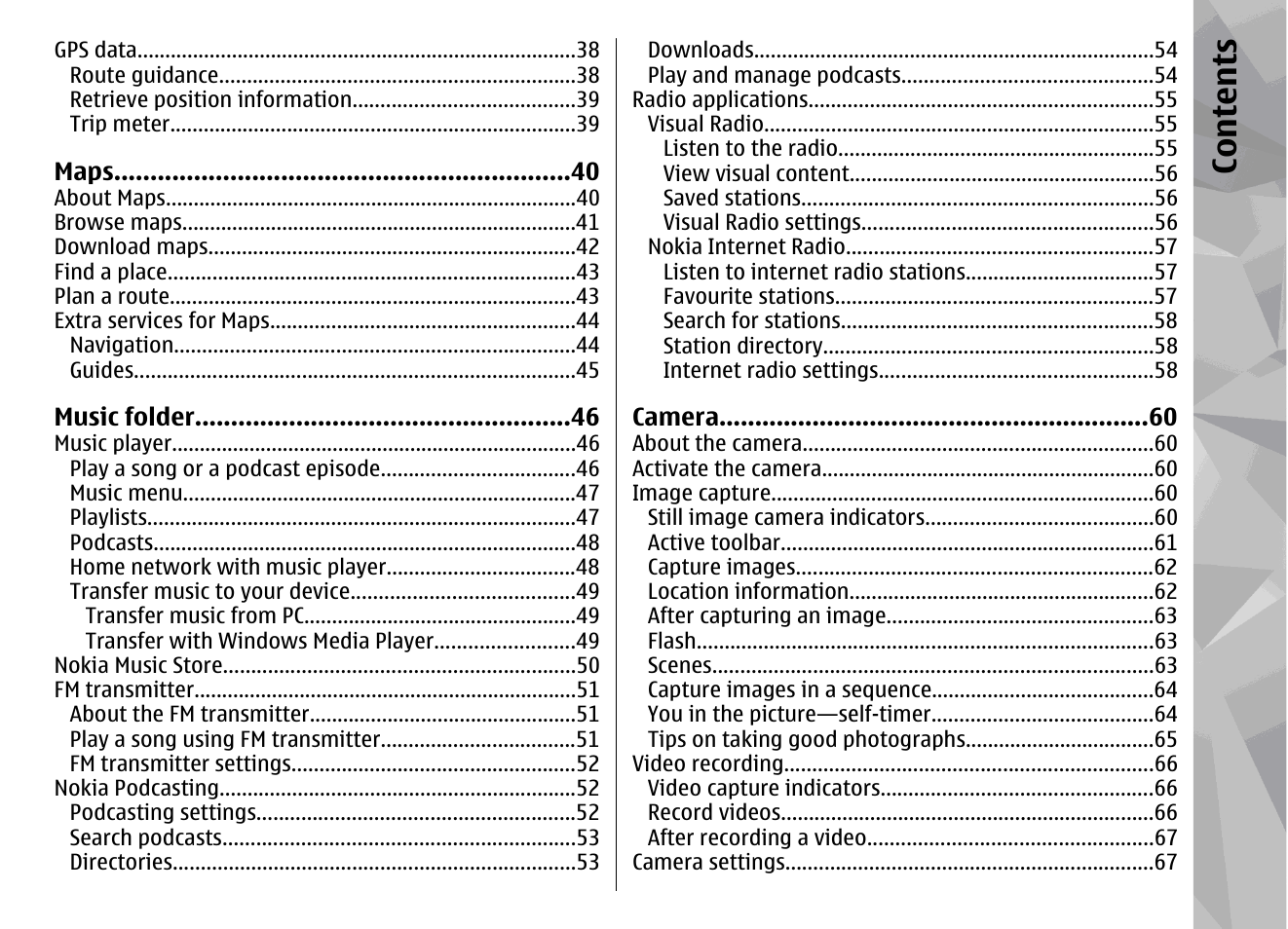 Co nte nts | Nokia N78 User Manual | Page 5 / 368