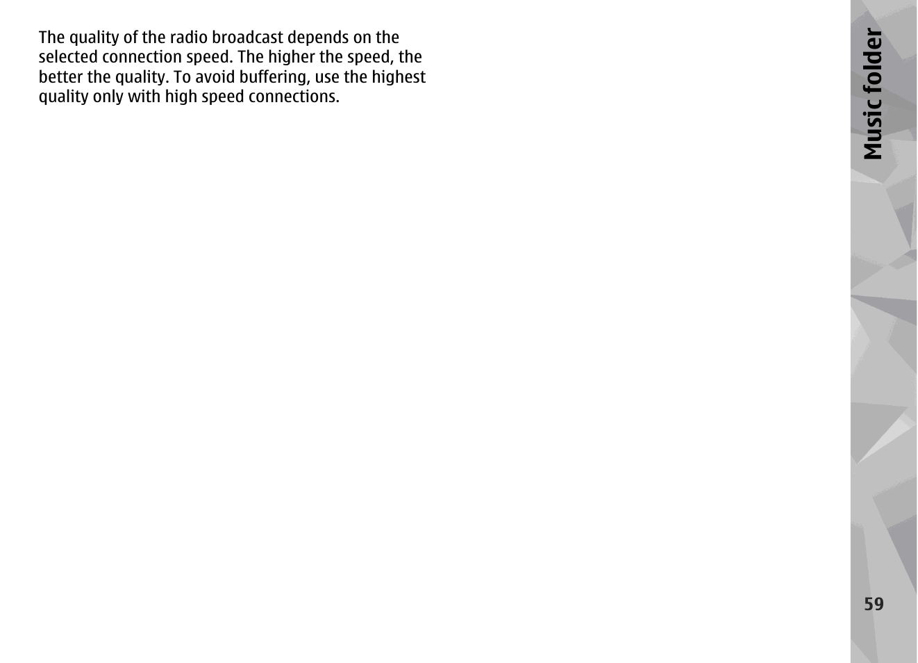 Music fol der | Nokia N78 User Manual | Page 59 / 368