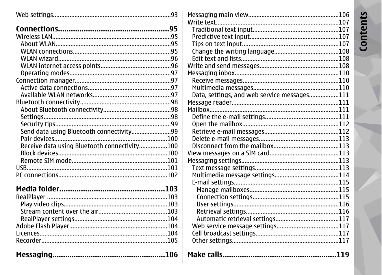 Co nte nts | Nokia N78 User Manual | Page 7 / 368