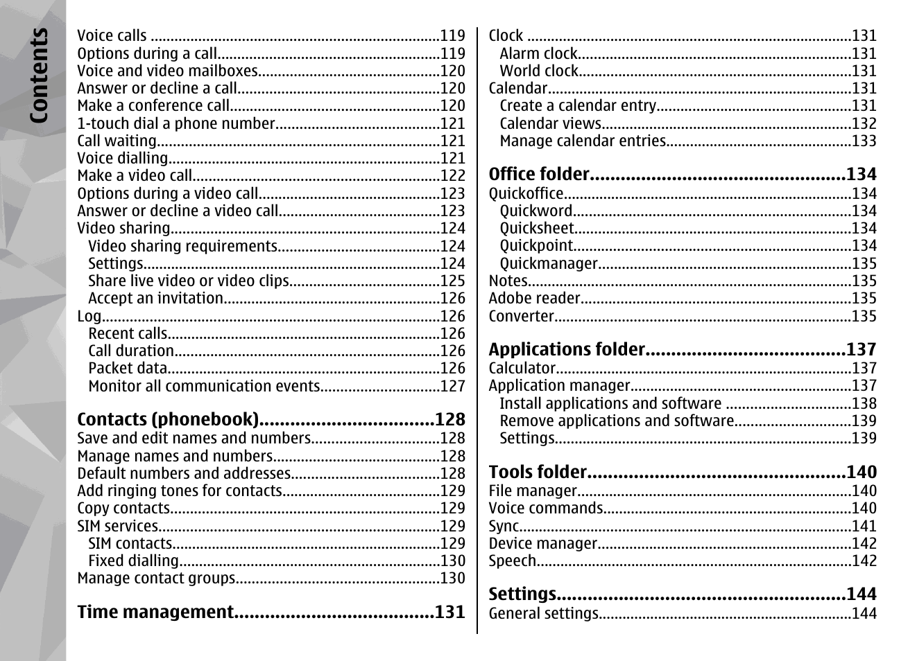 Co nte nts | Nokia N78 User Manual | Page 8 / 368