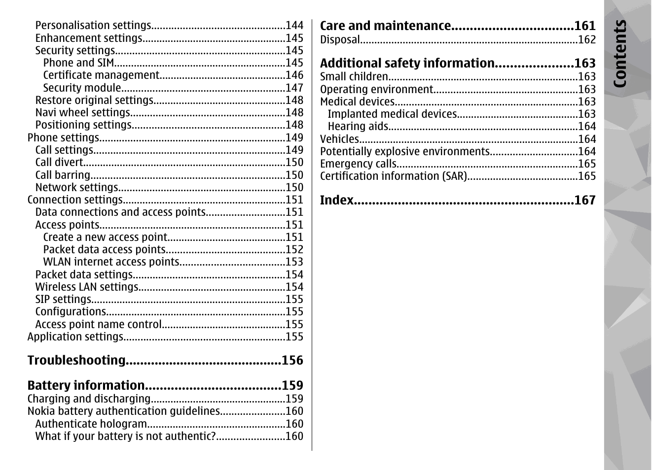 Co nte nts | Nokia N78 User Manual | Page 9 / 368