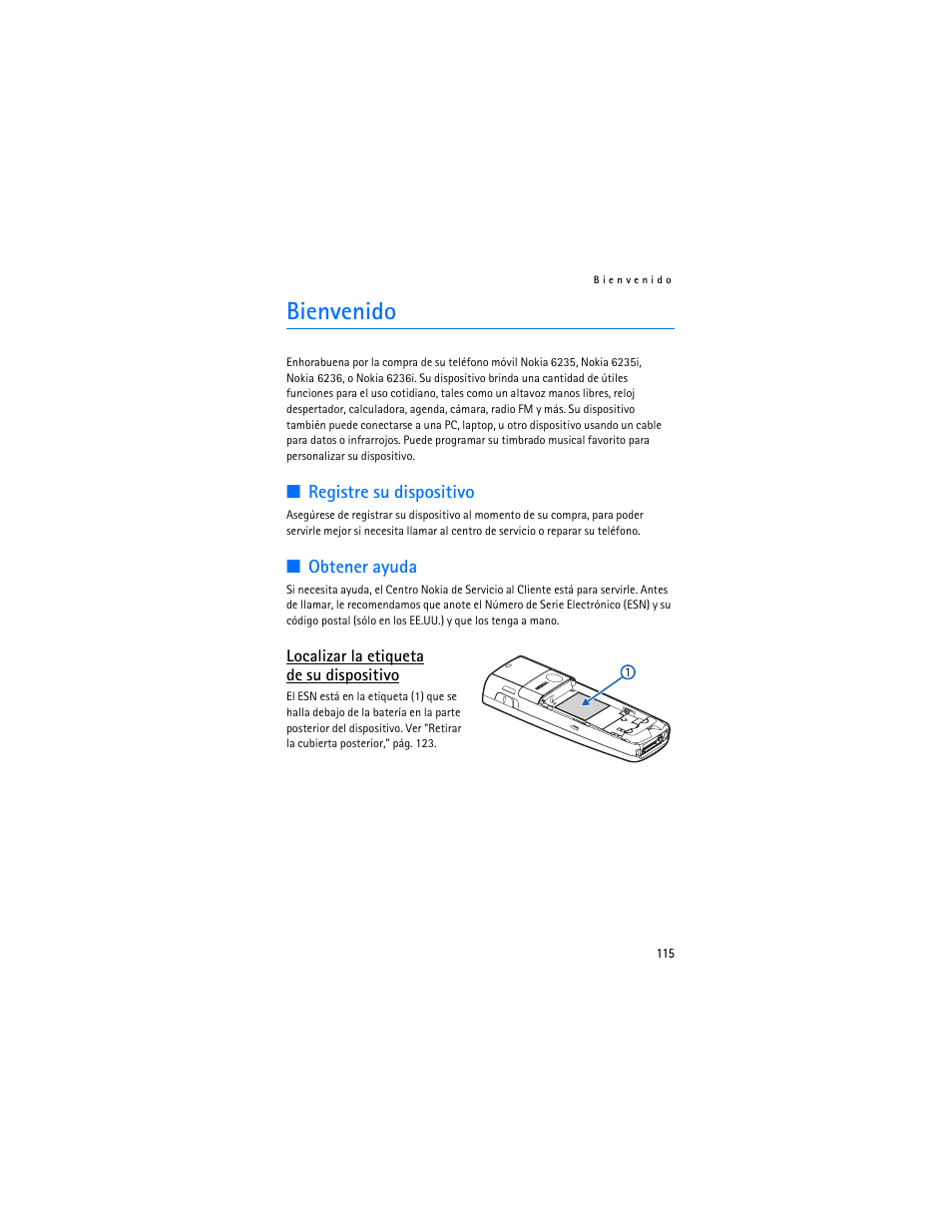 Bienvenido | Nokia 6235i User Manual | Page 116 / 233