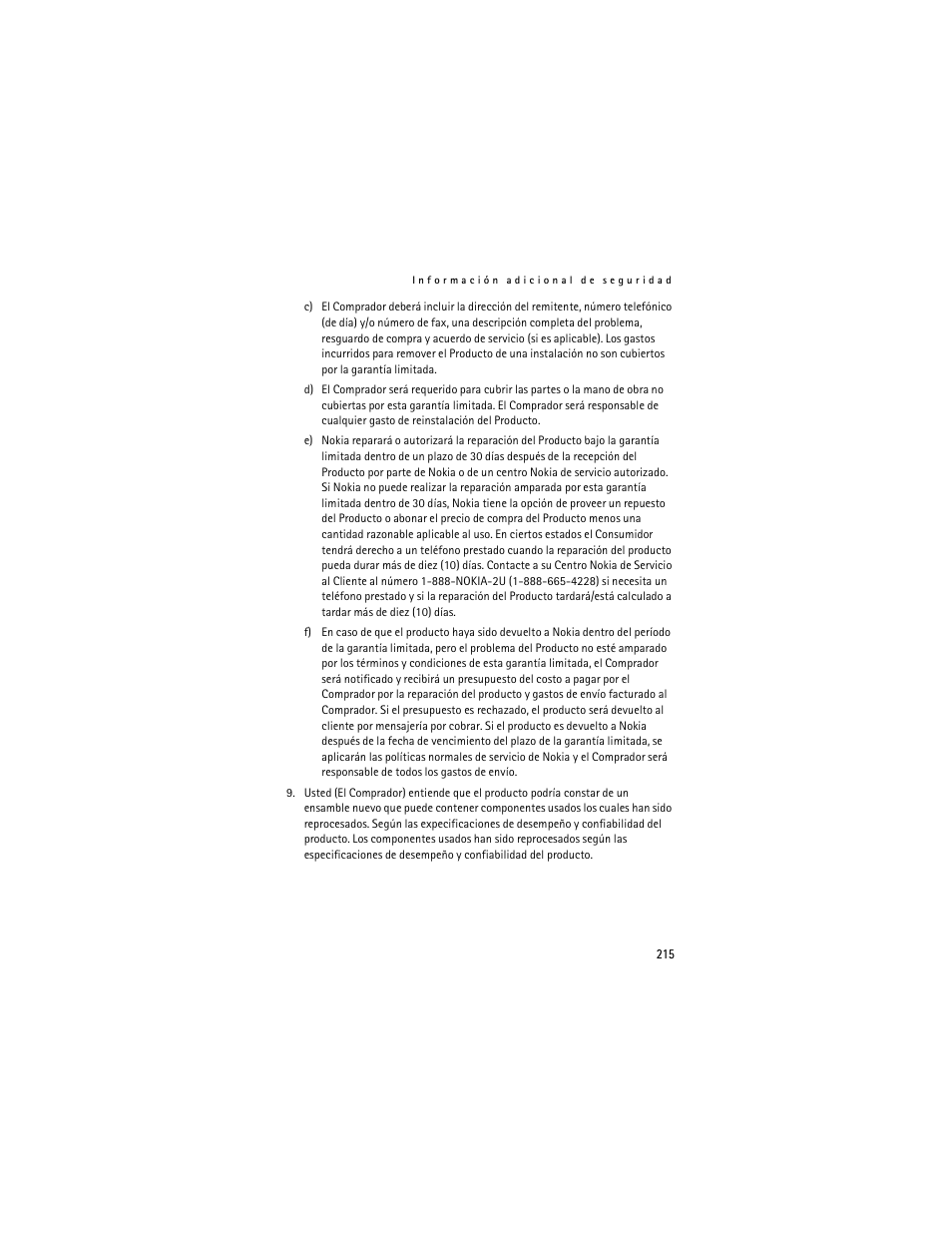 Nokia 6235i User Manual | Page 216 / 233