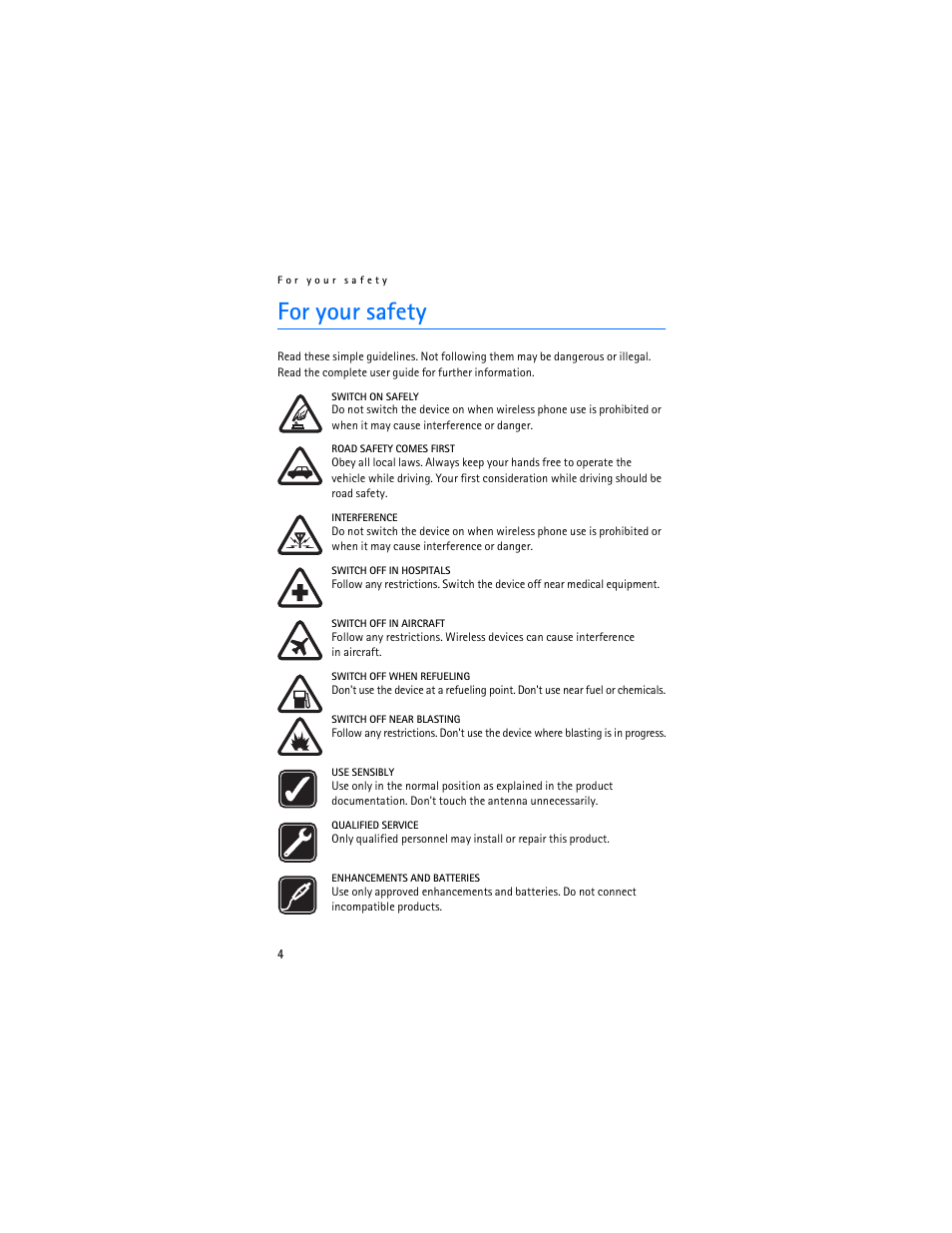 For your safety | Nokia 6235i User Manual | Page 5 / 233