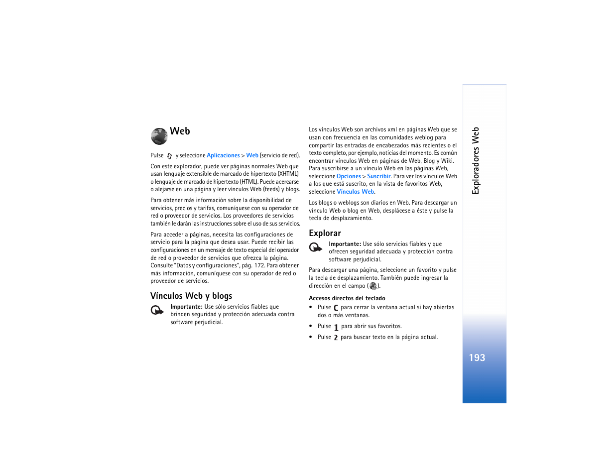 193 web | Nokia N73 User Manual | Page 194 / 241