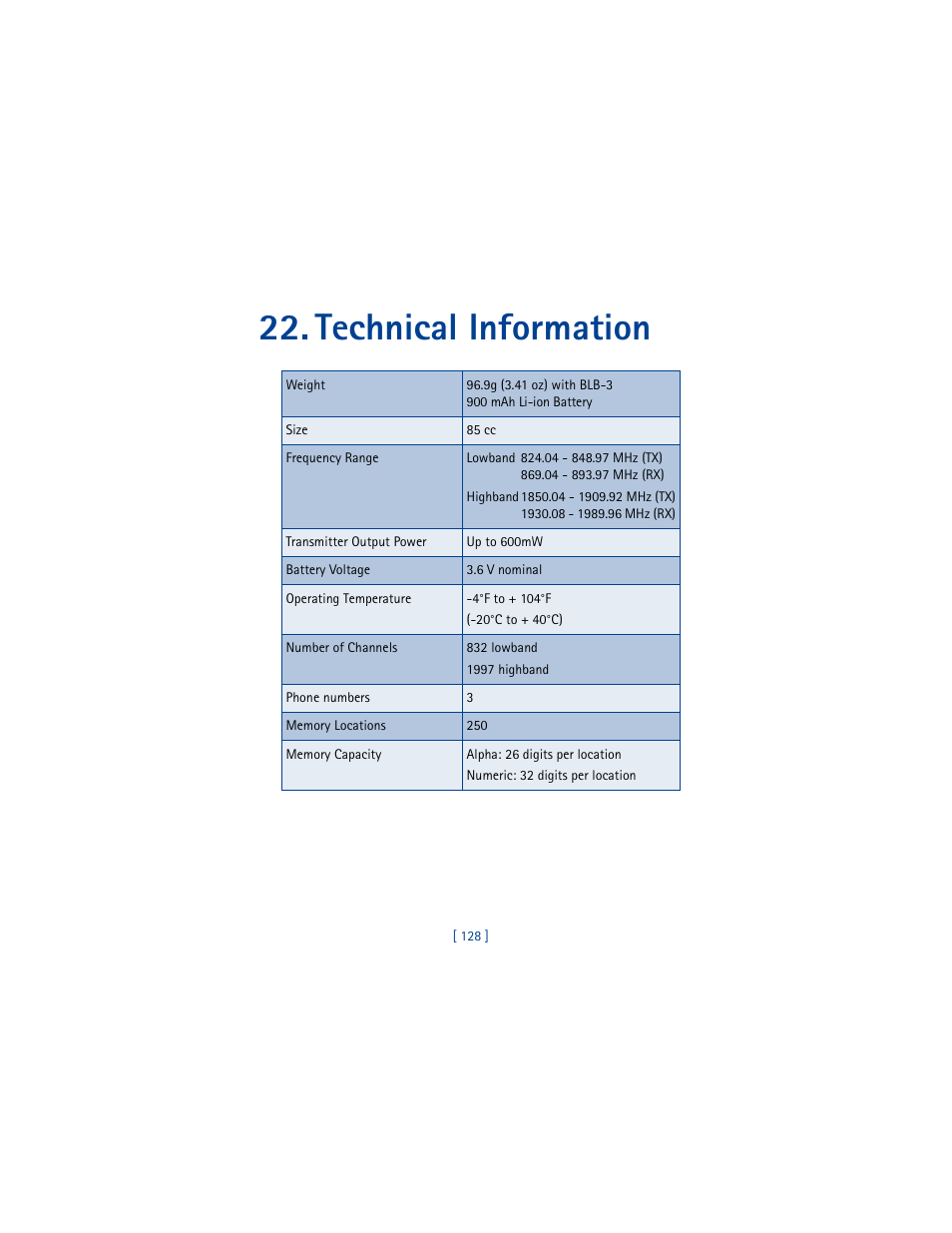 Technical information | Nokia 8260 User Manual | Page 141 / 153
