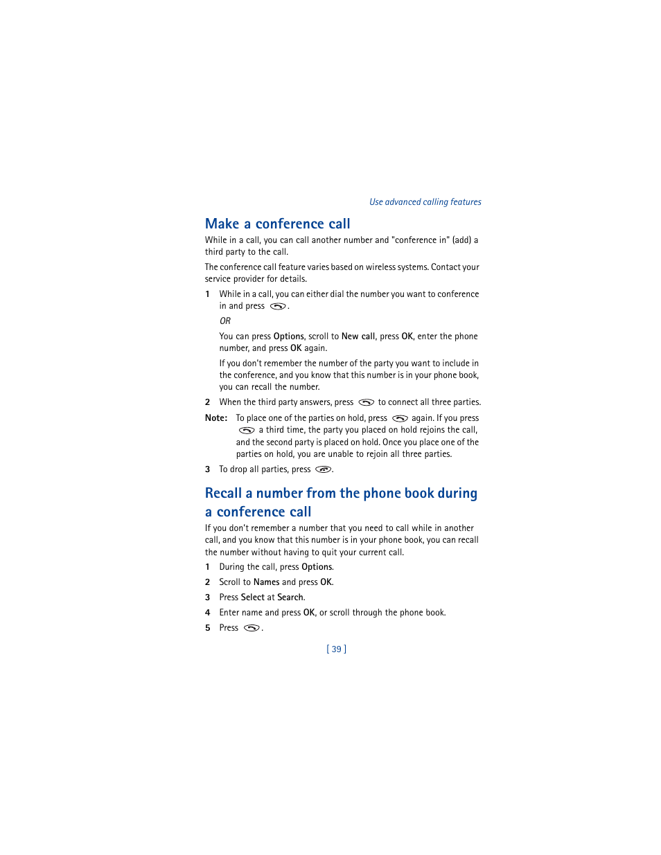 Make a conference call | Nokia 8260 User Manual | Page 52 / 153