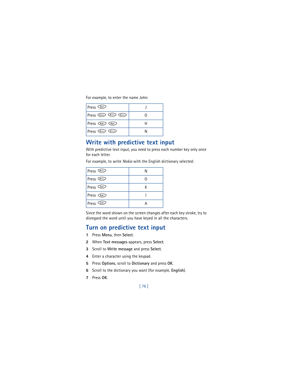 Write with predictive text input, Turn on predictive text input | Nokia 8260 User Manual | Page 89 / 153