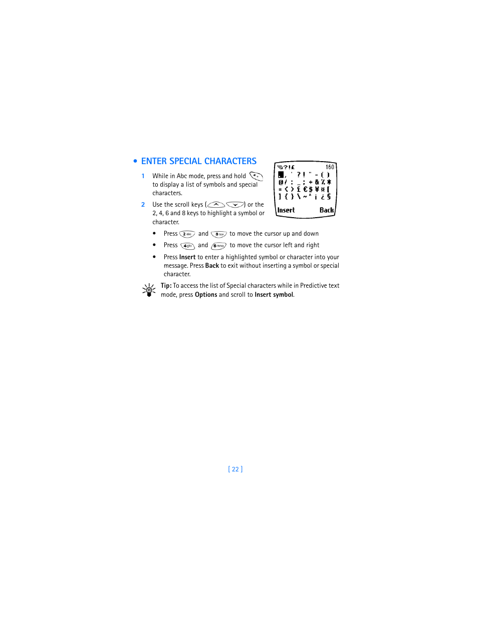 Enter special characters | Nokia 6310i User Manual | Page 31 / 161