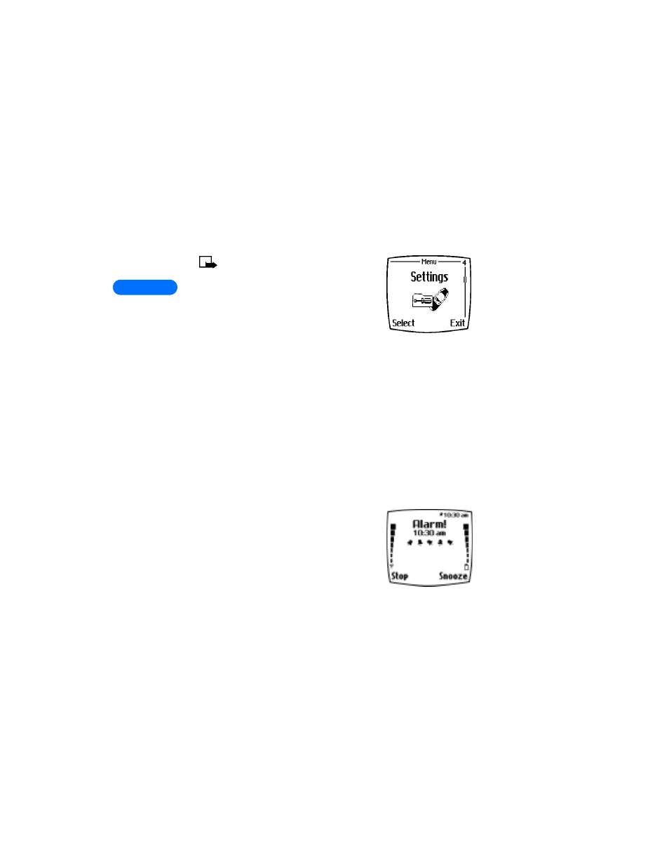 4) settings, Alarm clock, When the alarm time expires | Nokia 6310i User Manual | Page 61 / 161