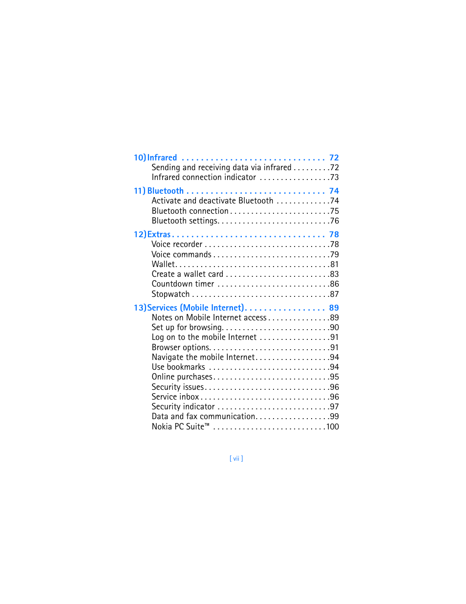 Nokia 6310i User Manual | Page 8 / 161