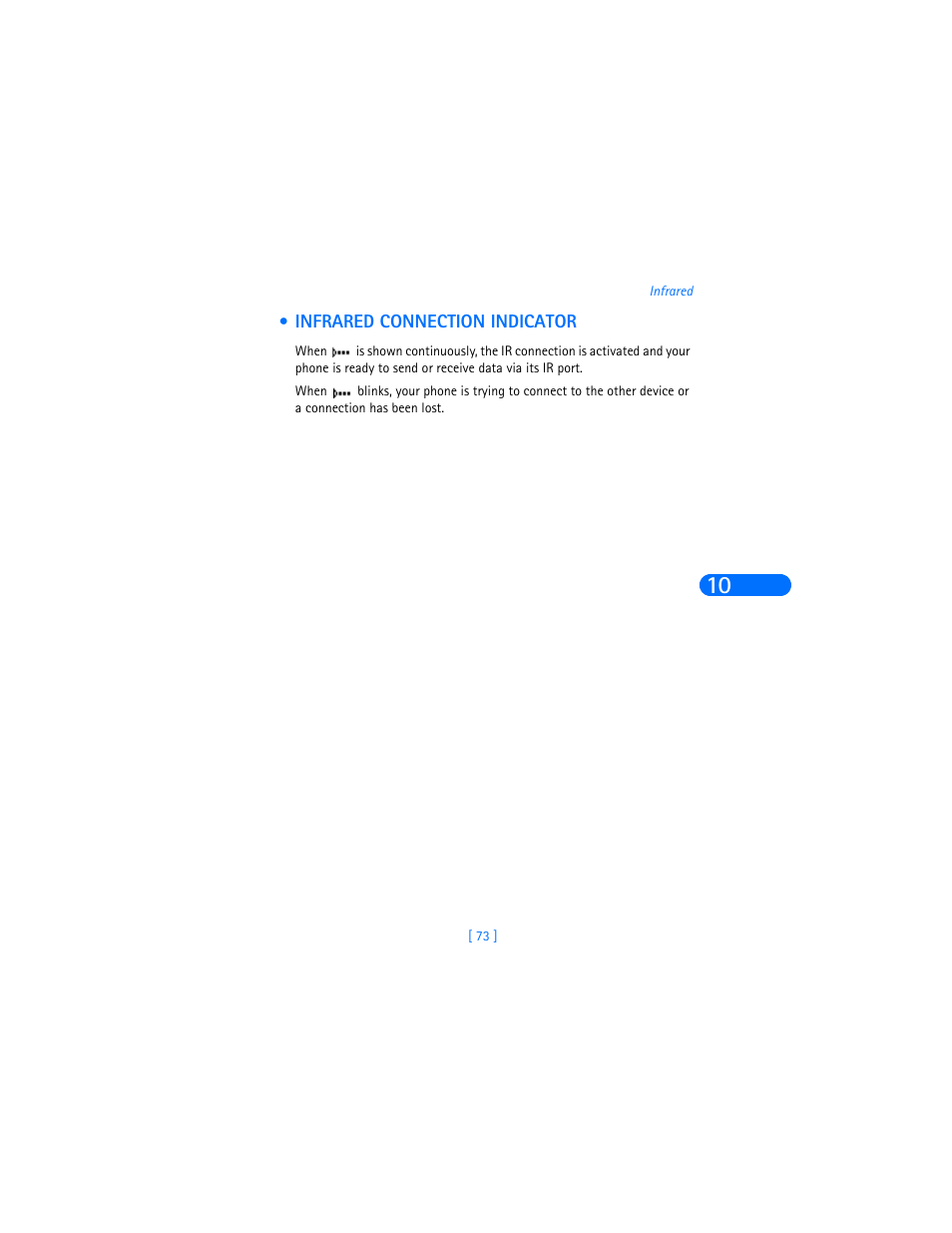 Infrared connection indicator | Nokia 6310i User Manual | Page 82 / 161