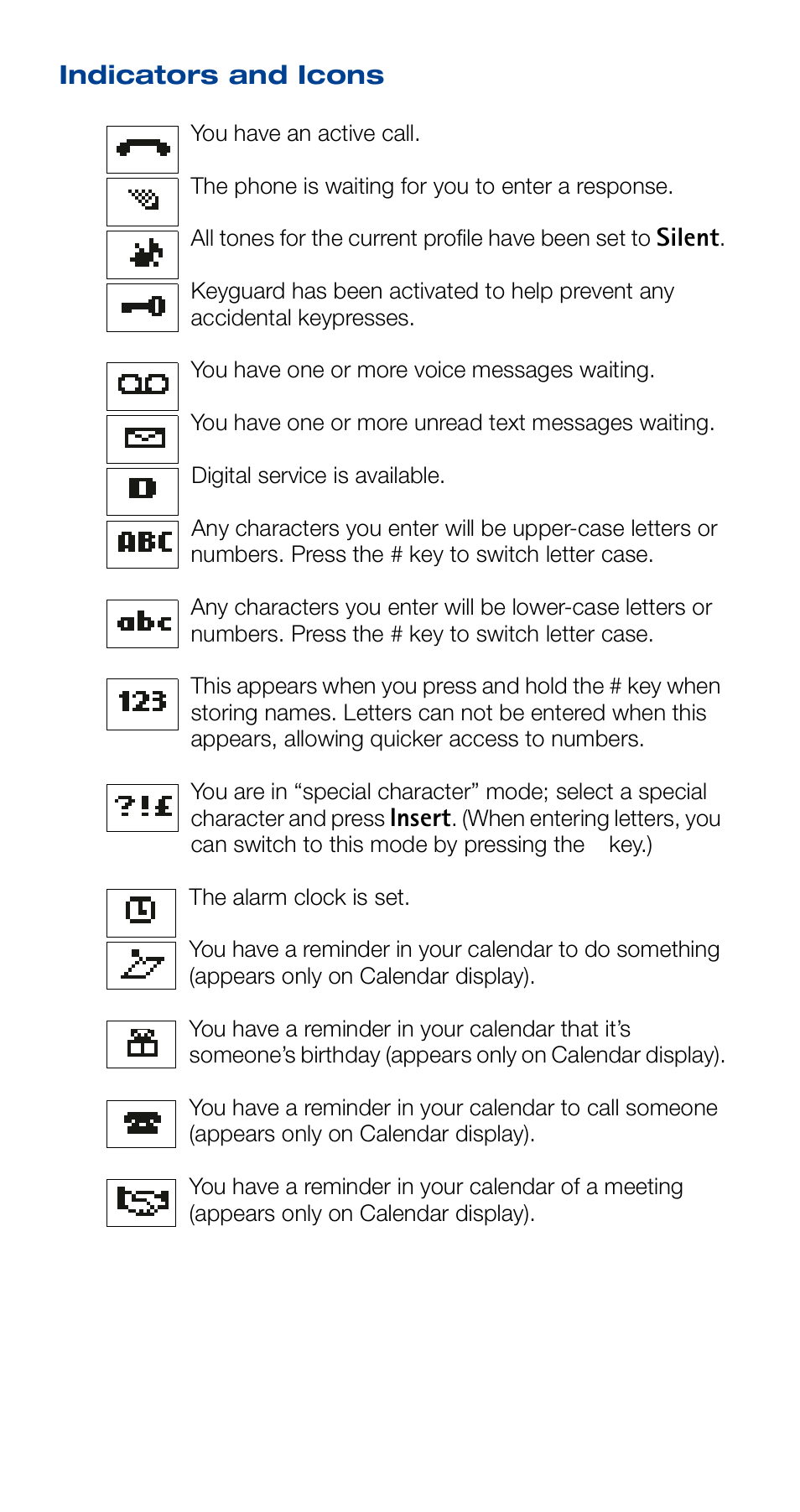 Indicators and icons | Nokia 6161 User Manual | Page 3 / 101