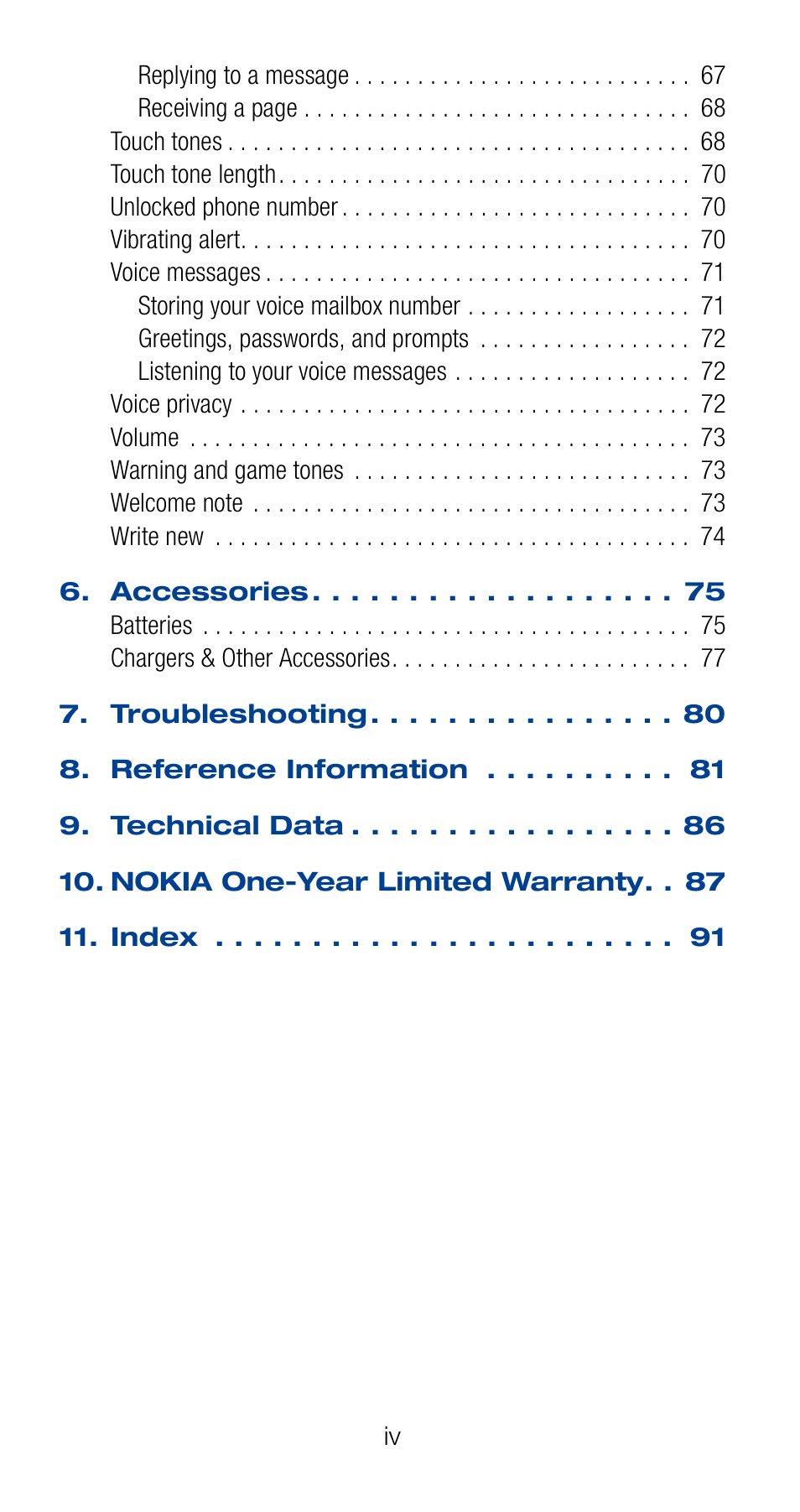 Nokia 6161 User Manual | Page 7 / 101