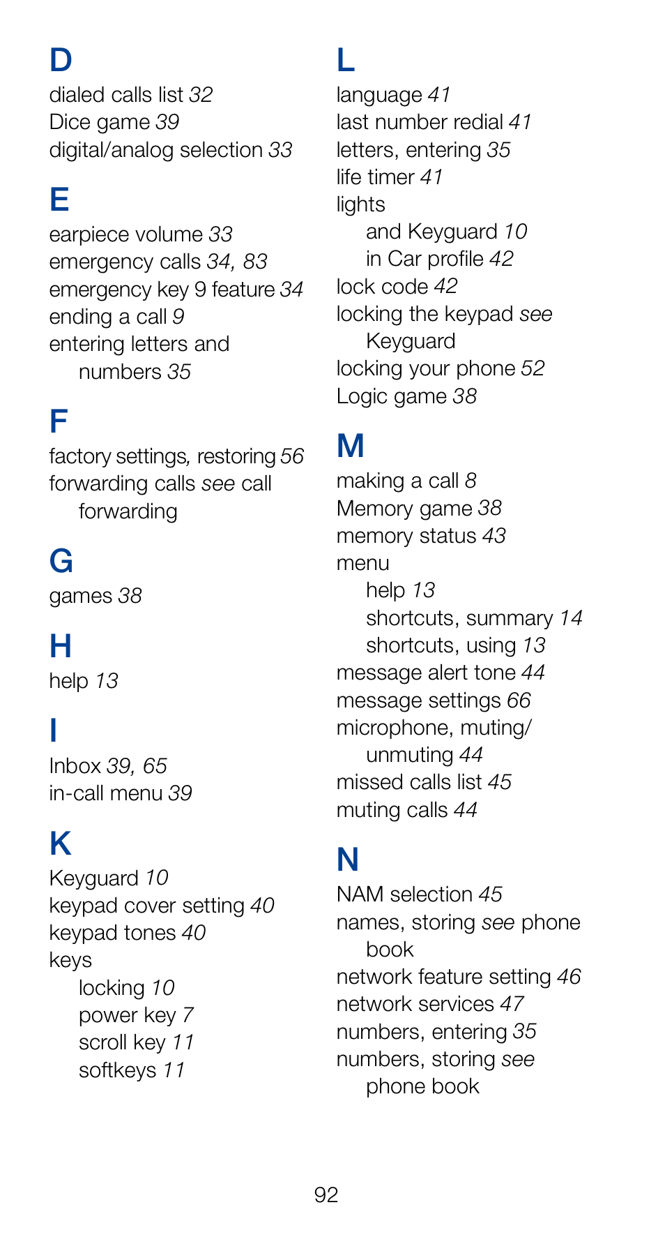 Nokia 6161 User Manual | Page 99 / 101
