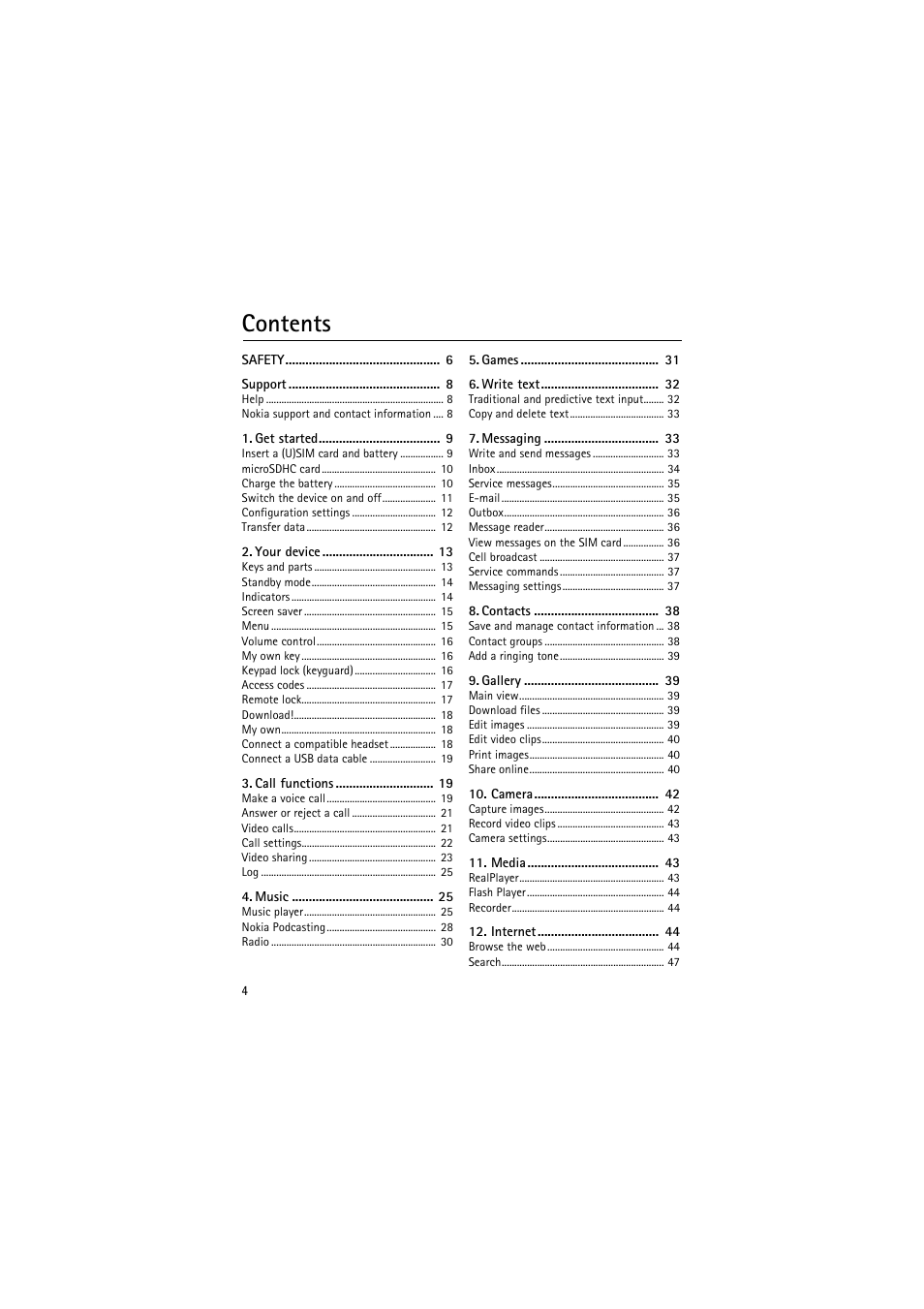 Nokia 5320 XpressMusic User Manual | Page 4 / 72