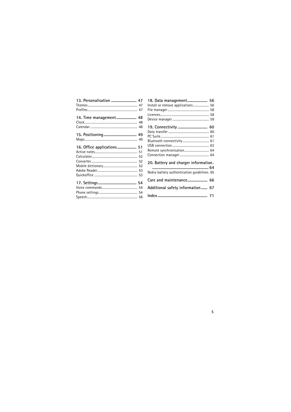 Nokia 5320 XpressMusic User Manual | Page 5 / 72