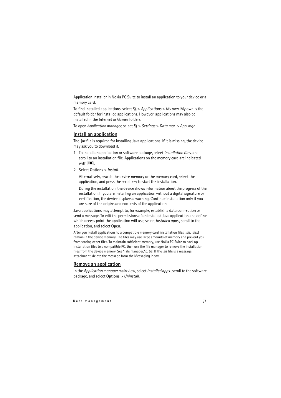 Nokia 5320 XpressMusic User Manual | Page 57 / 72