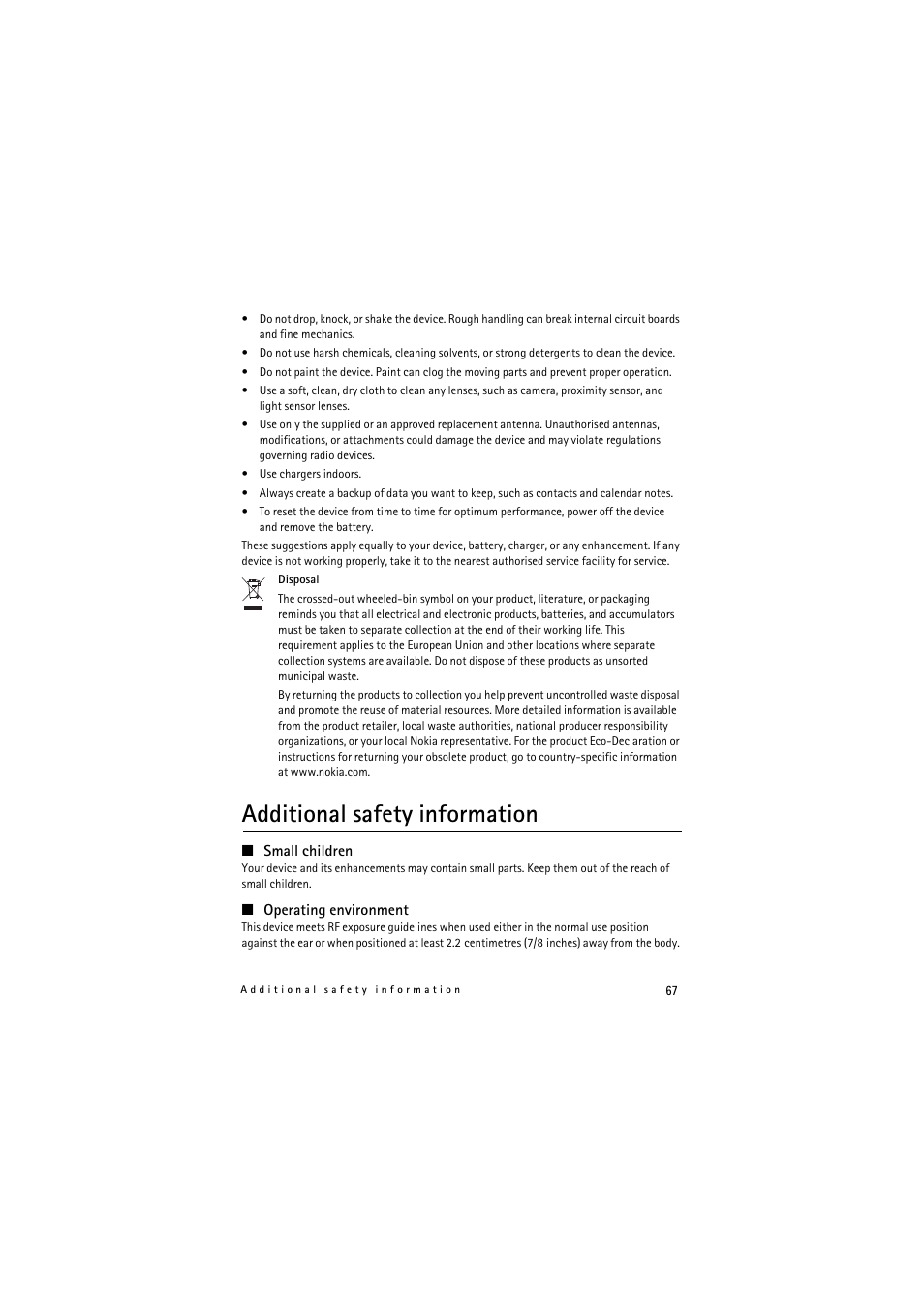 Additional safety information | Nokia 5320 XpressMusic User Manual | Page 67 / 72