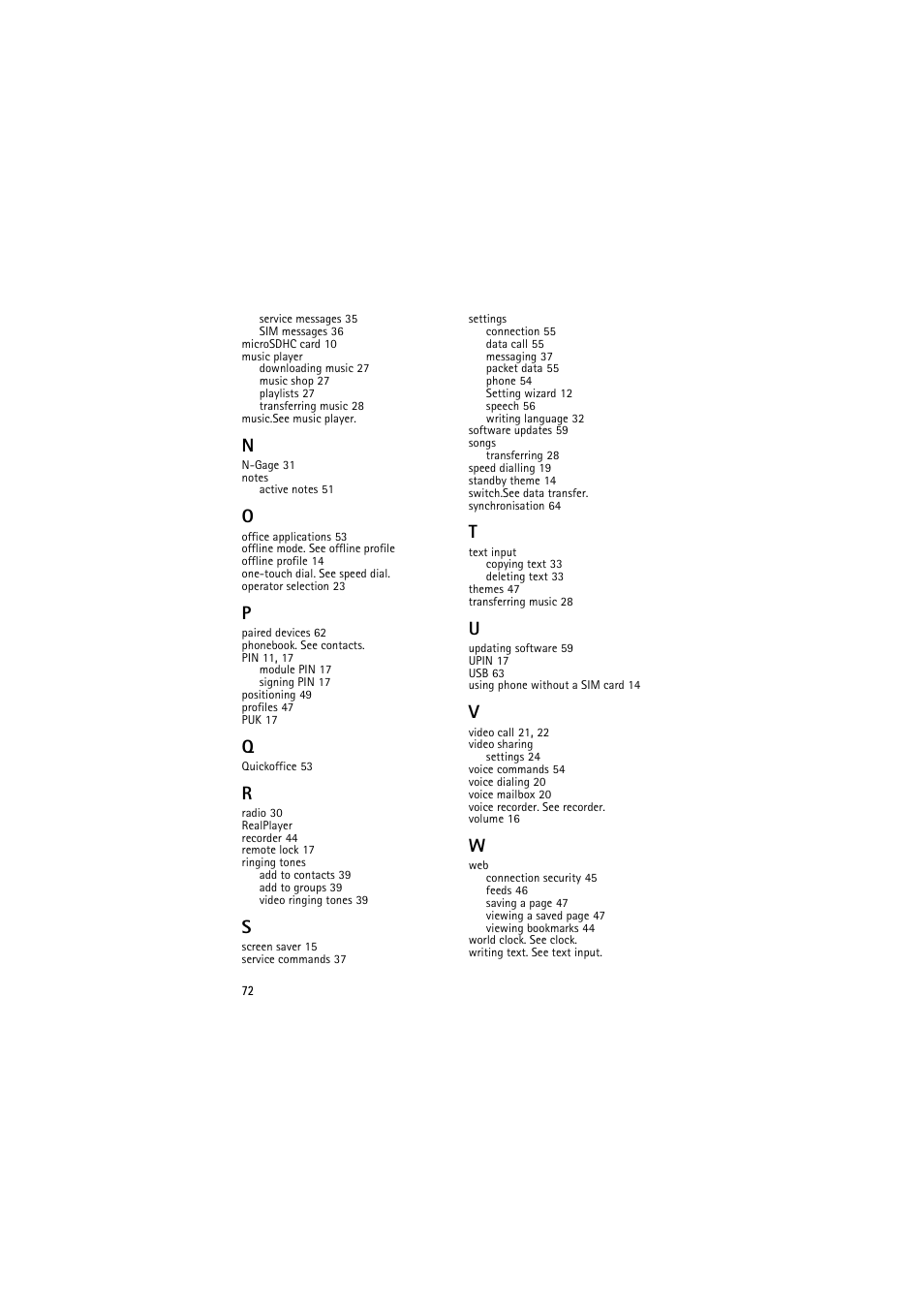 Nokia 5320 XpressMusic User Manual | Page 72 / 72