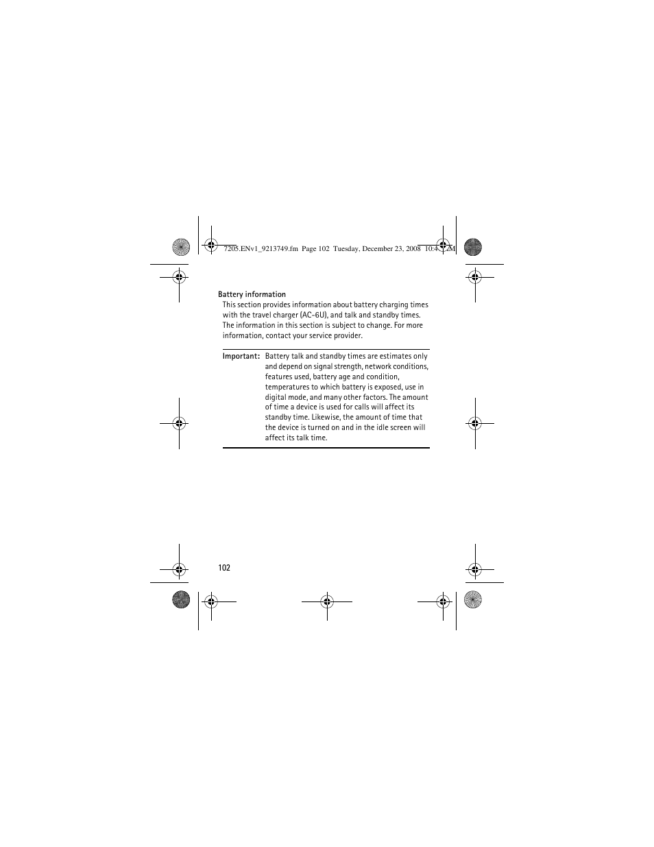 Nokia 7205 Intrigue User Manual | Page 103 / 108