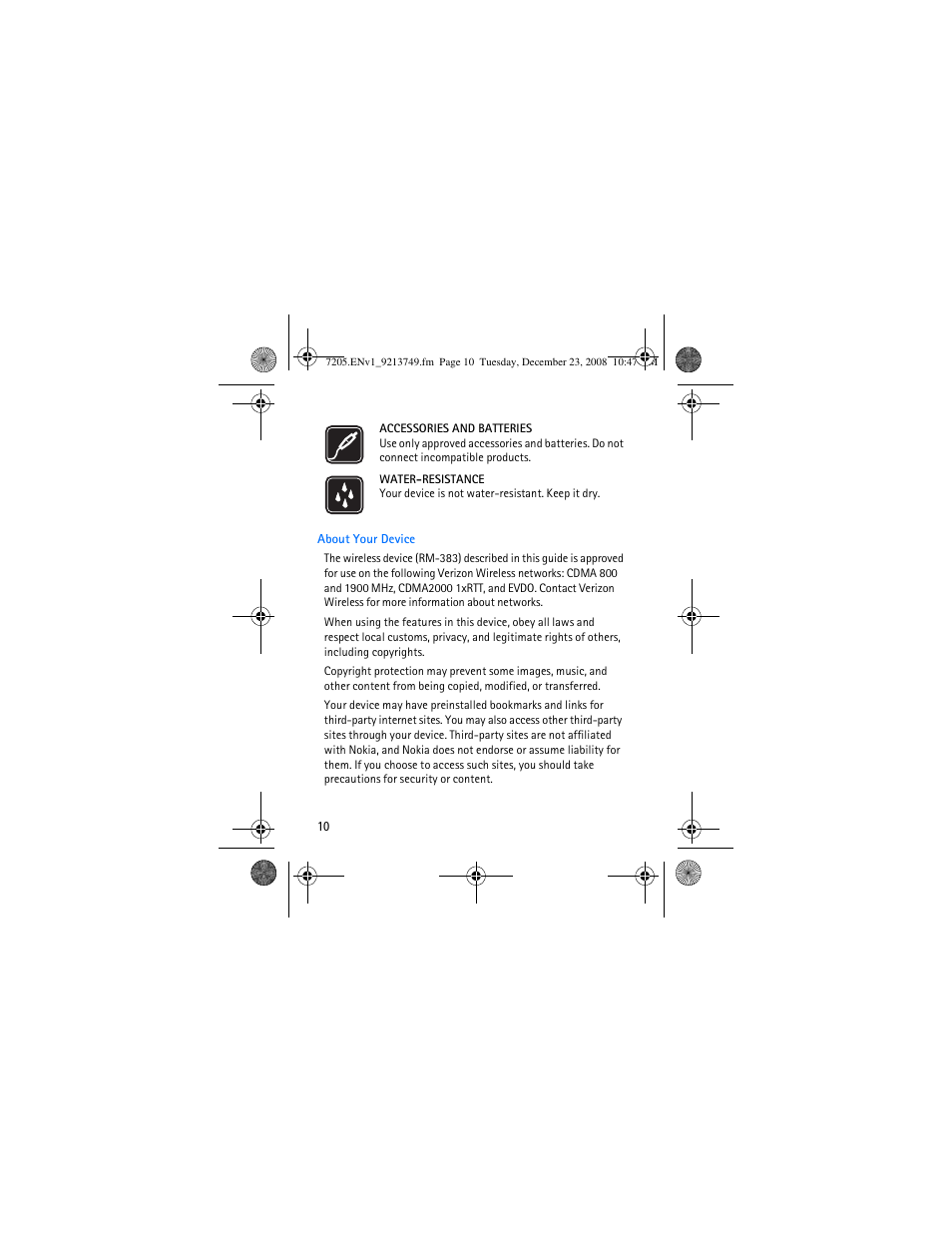 About your device | Nokia 7205 Intrigue User Manual | Page 11 / 108