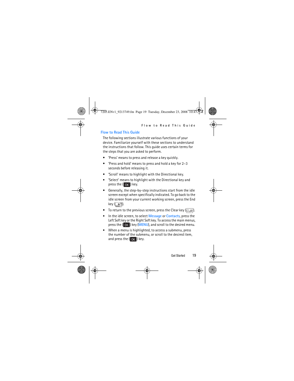 Flow to read this guide | Nokia 7205 Intrigue User Manual | Page 20 / 108