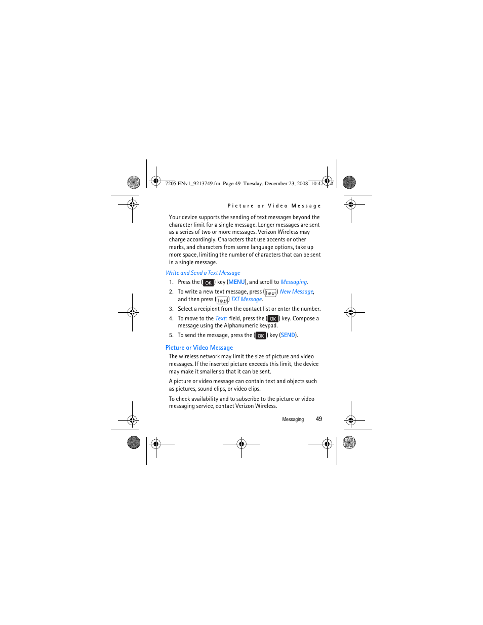 Picture or video message | Nokia 7205 Intrigue User Manual | Page 50 / 108