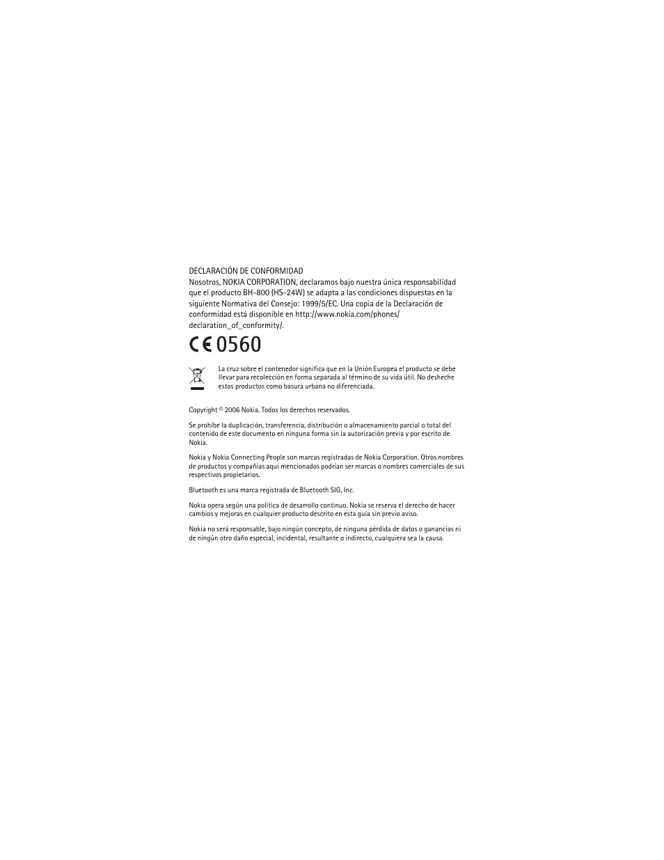 Nokia Bluetooth Headset BH-800 User Manual | Page 22 / 80