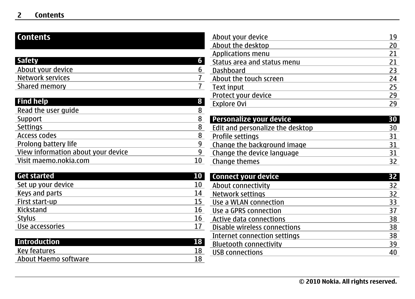 Nokia N900 User Manual | Page 2 / 283