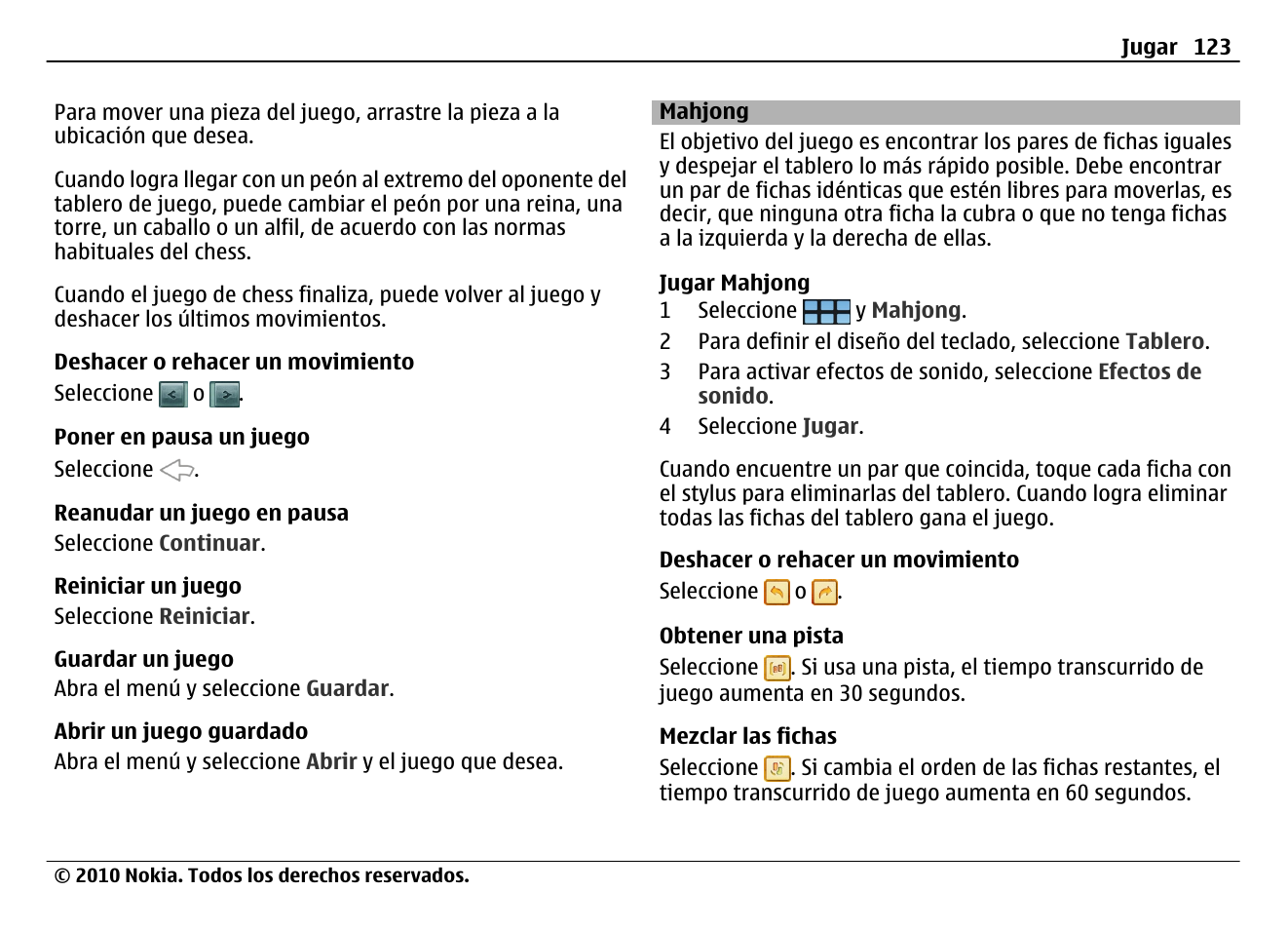 Mahjong, Mahjong 123 | Nokia N900 User Manual | Page 259 / 283