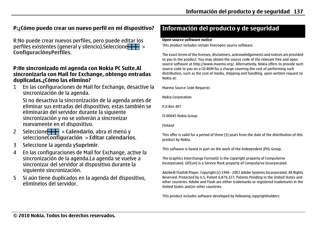 Información del producto y de seguridad, Open source software notice | Nokia N900 User Manual | Page 273 / 283