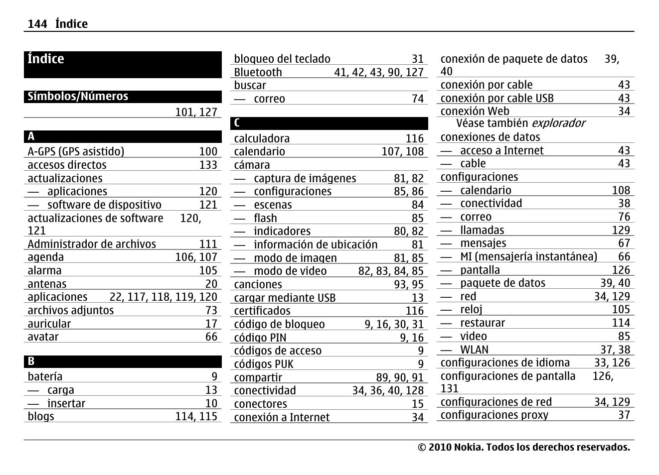 Índice | Nokia N900 User Manual | Page 280 / 283