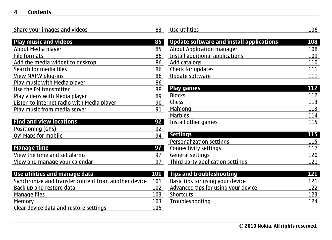 Nokia N900 User Manual | Page 4 / 283