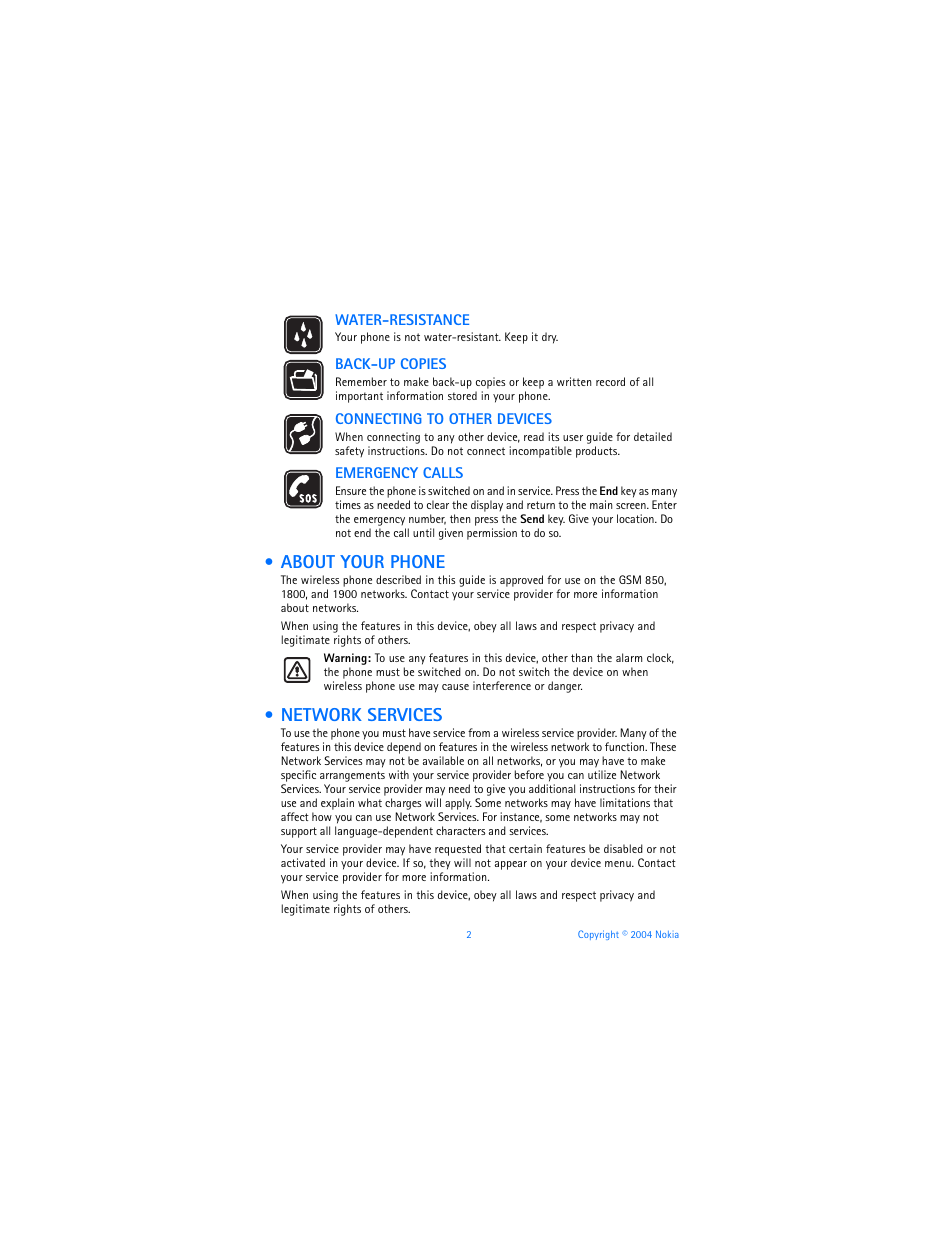 About your phone, Network services, About your phone network services | Nokia 6620 User Manual | Page 13 / 153
