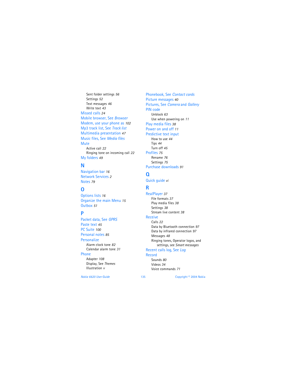 Nokia 6620 User Manual | Page 146 / 153