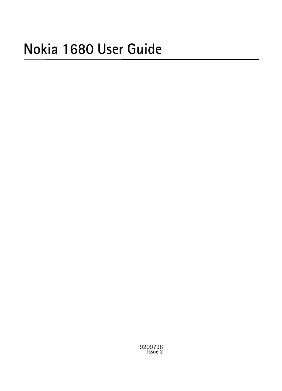Nokia 1680 user guide | Nokia 1680 Classic User Manual | Page 2 / 75