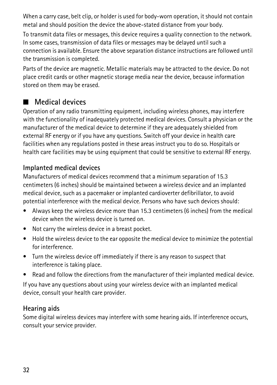 Medical devices | Nokia 1680 Classic User Manual | Page 33 / 75