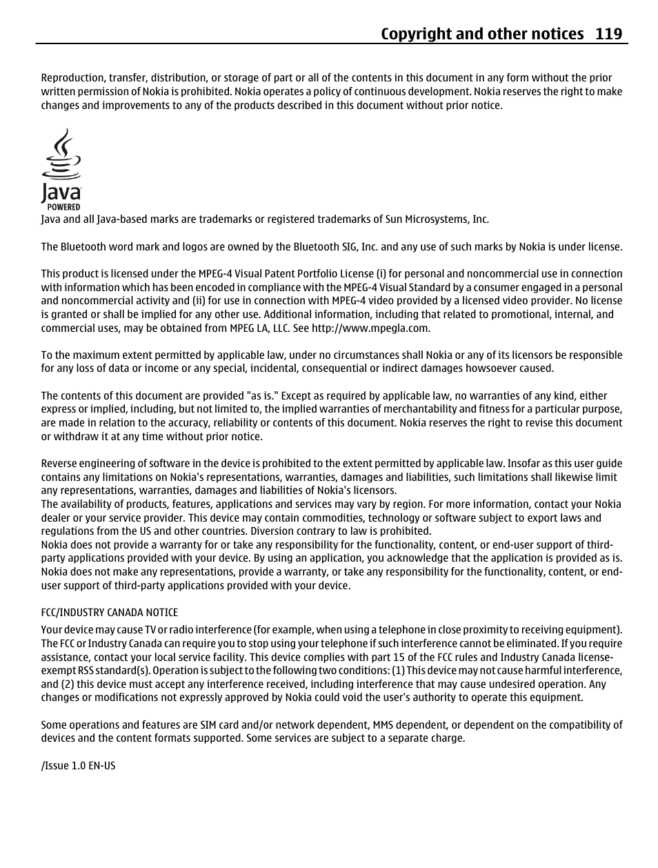 Copyright and other notices 119 | Nokia 500 User Manual | Page 119 / 124