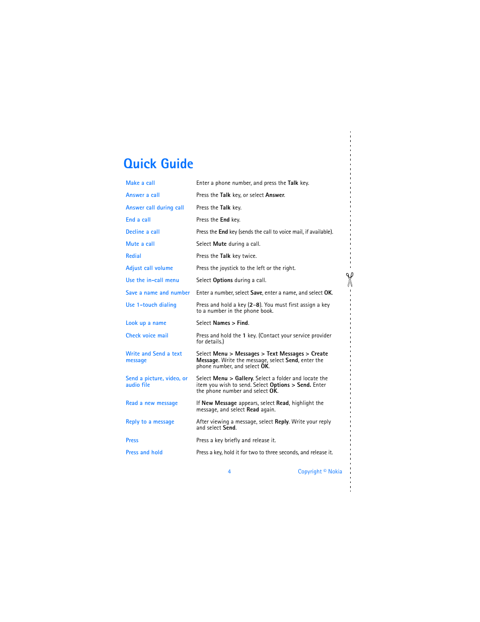 Quick guide | Nokia 6820 User Manual | Page 11 / 121