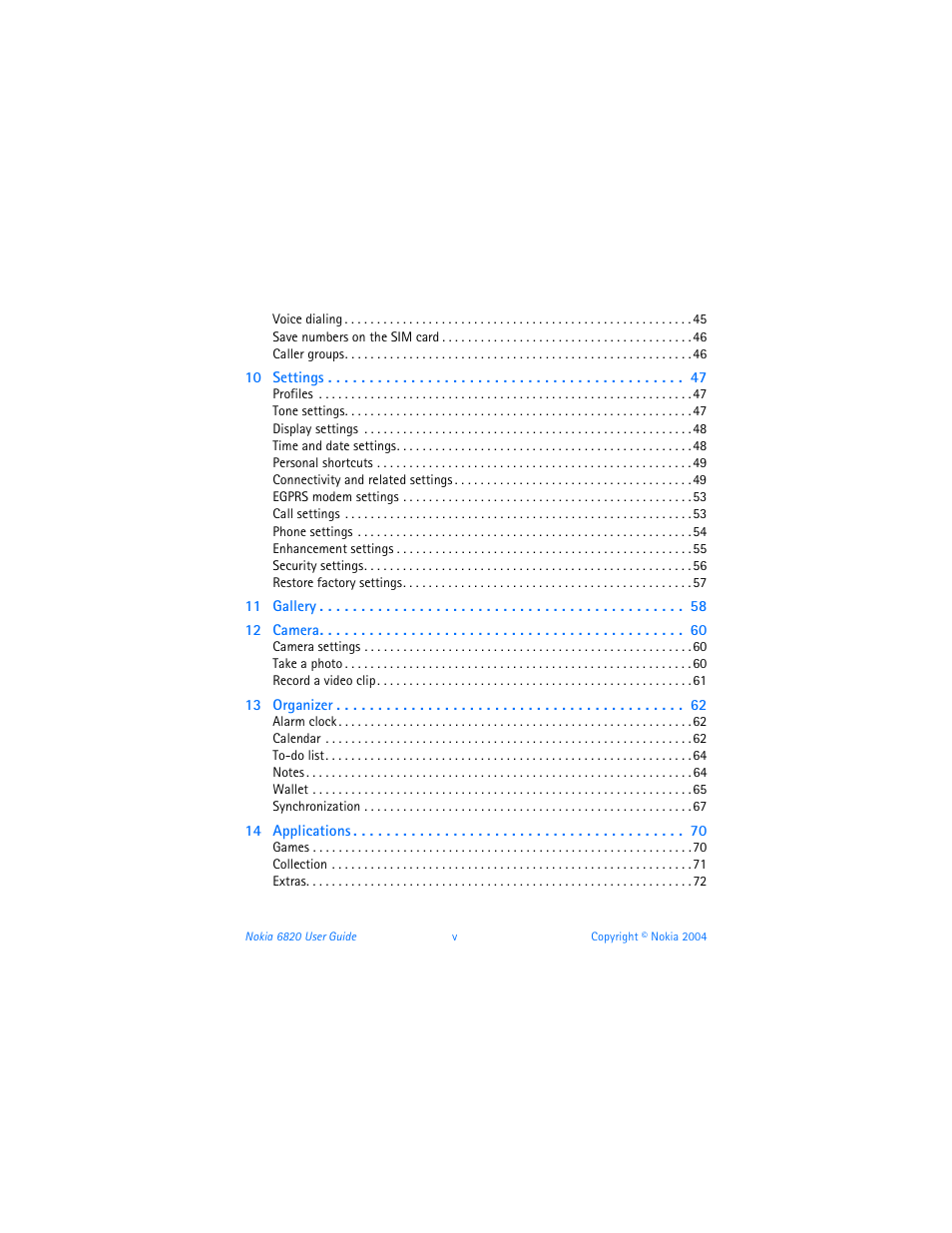 Nokia 6820 User Manual | Page 6 / 121