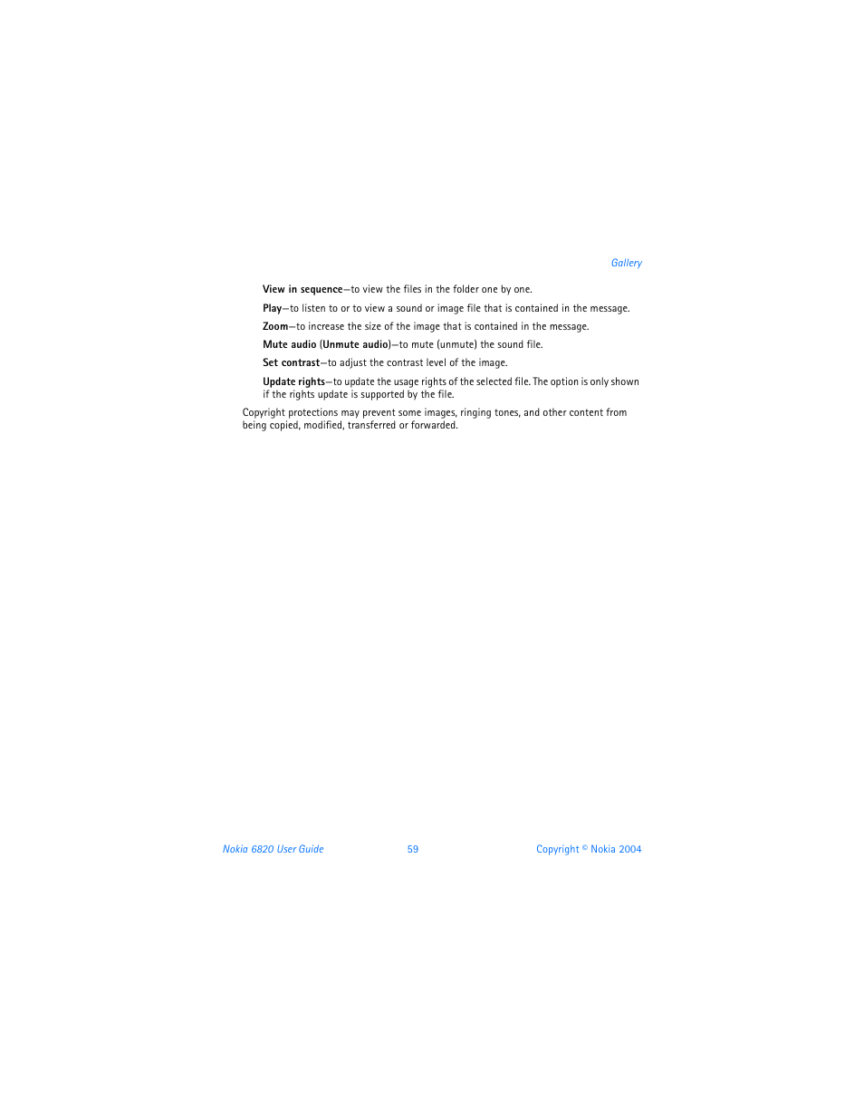 Nokia 6820 User Manual | Page 66 / 121