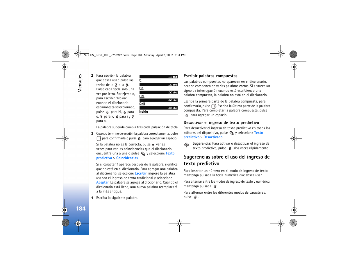 Nokia N75 User Manual | Page 217 / 297