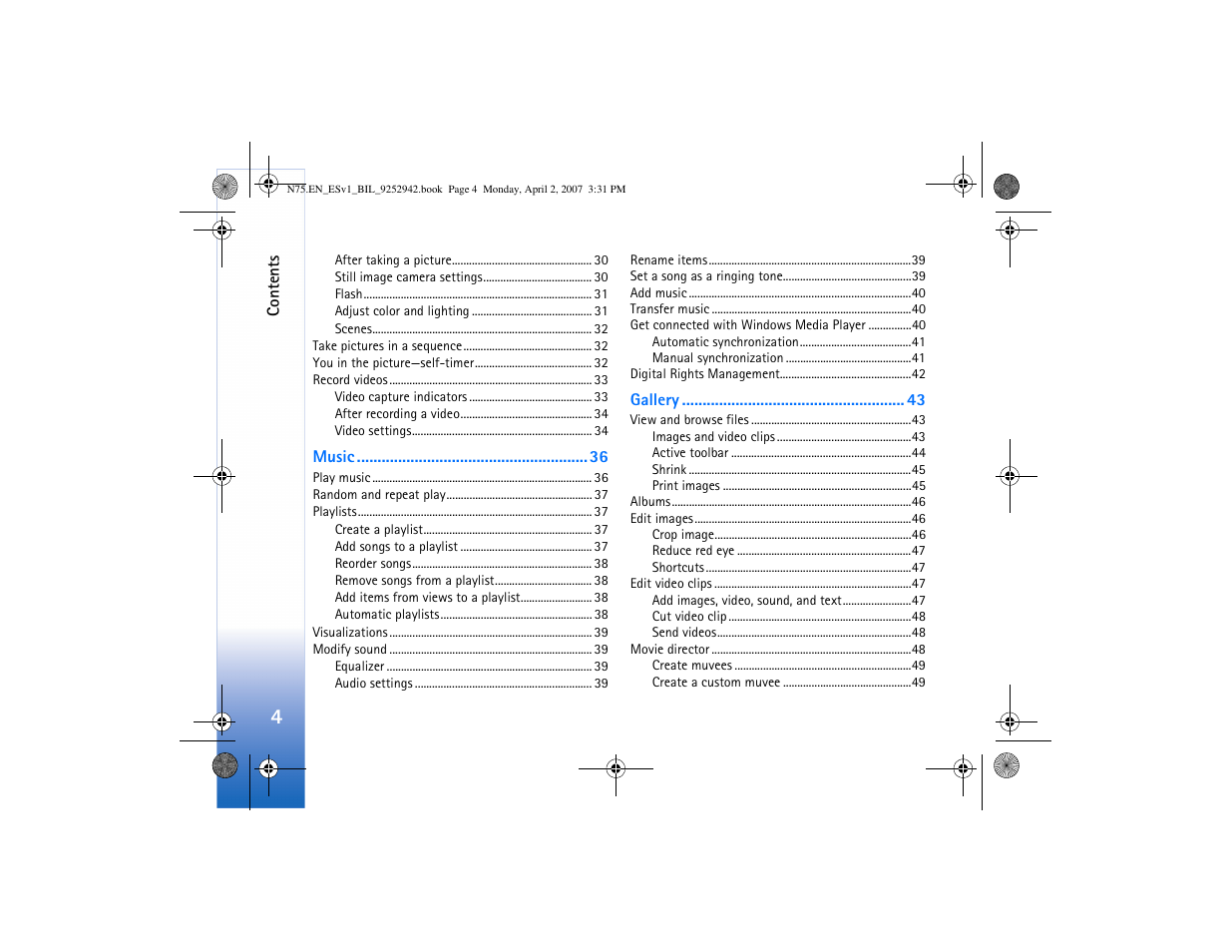 Nokia N75 User Manual | Page 37 / 297