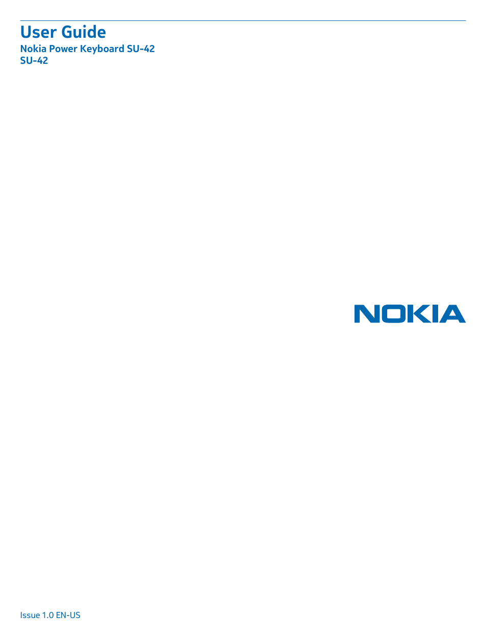 Nokia SU-42 User Manual | 8 pages