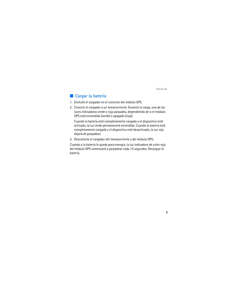 Cargar la batería | Nokia Wireless GPS Module LD-3W User Manual | Page 25 / 68