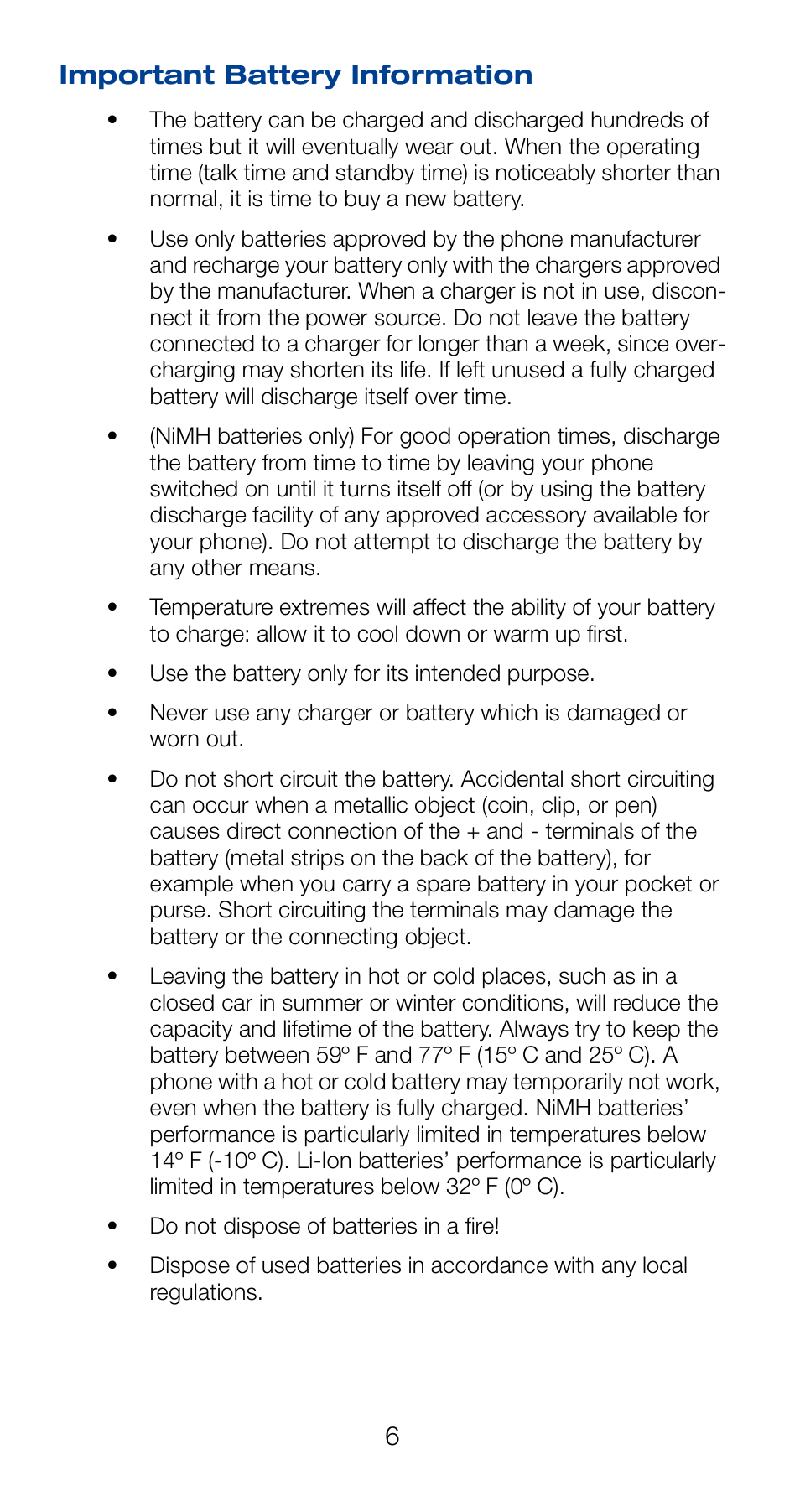 Important battery information | Nokia 6120i User Manual | Page 13 / 101