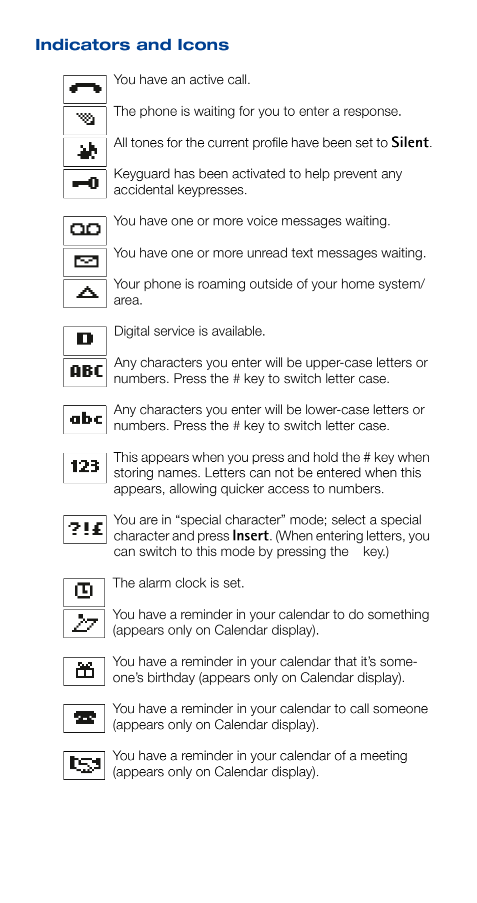 Indicators and icons | Nokia 6120i User Manual | Page 3 / 101